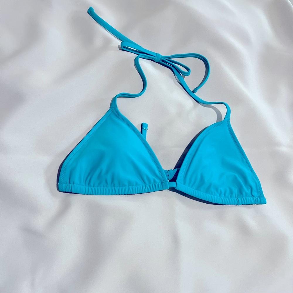 NWT Aerie Size S Small Vibrant Blue Basic String Triangle Bikini Top